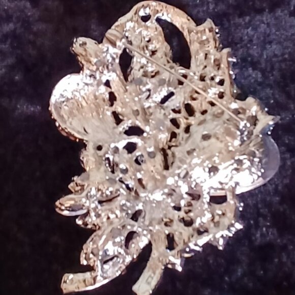 Large Pink Rhinestone Brooch - Gorgeous ! - Picture 2 of 5